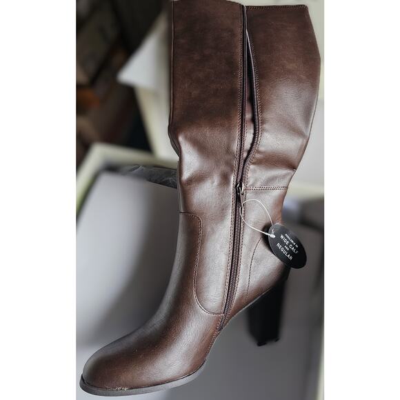 Style & Co Women's Addyy Knee High Dress Boots Chocolate 8 - Picture 1 of 2